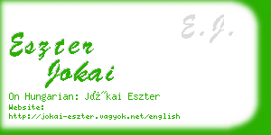 eszter jokai business card